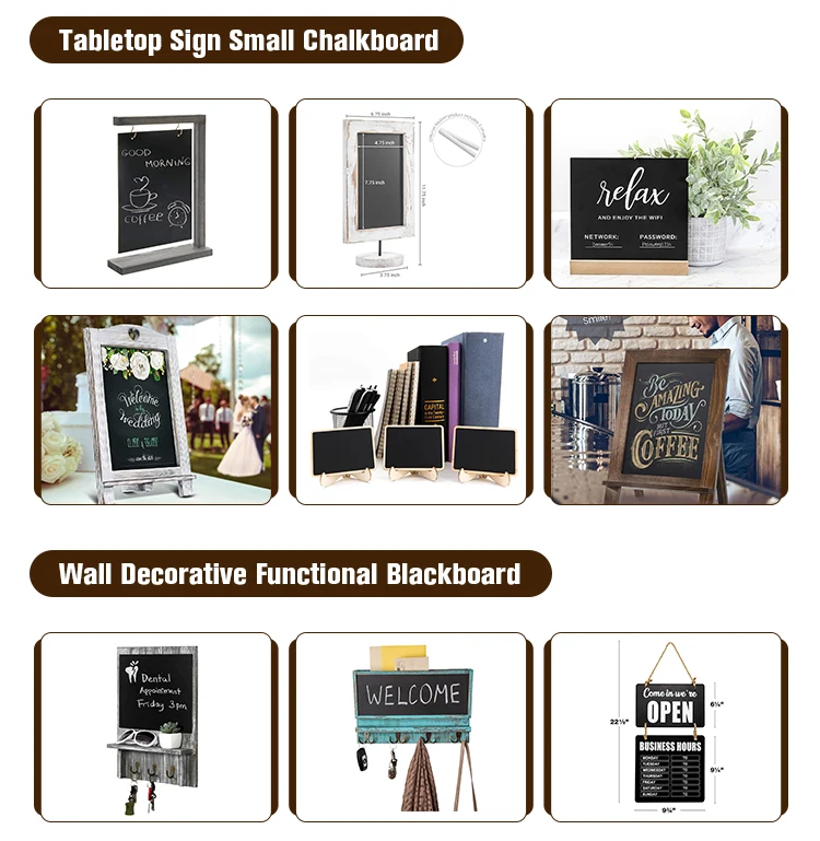 Wood Framed Chalkboard Premium Rustic Chalk Board,Great With