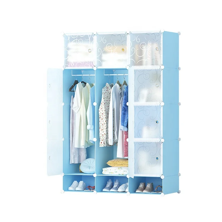 Cheap Modern Plastic Extendable Functional Furniture Dressing Room Closets Organizer Wardrobe