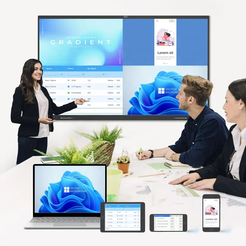 Riotouch 86 65 75 Meeting Room Flat Panel Display LED Panel Android for Teaching Whiteboard Interactive Boards