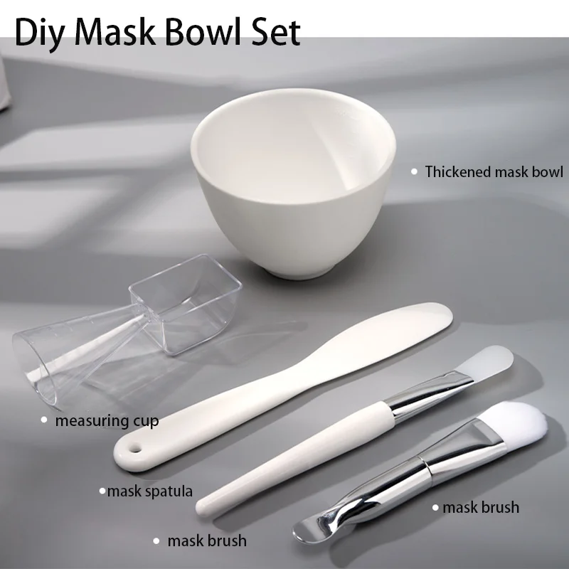 Facial Mask Bowl Spatula Measuring Spoon Mask Applicator Brush Silicone