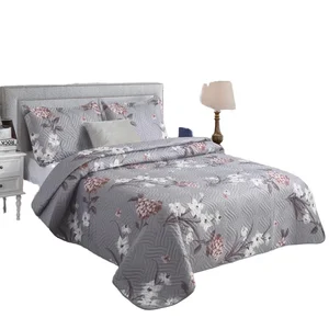 Quilted Reversible Coverlet Bedspread Throw Double King Size 220x240cm Polyester Modern Design 17 Lightweight