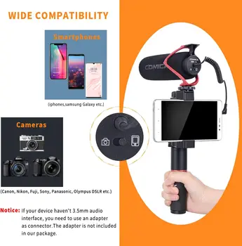 Comica CVM-V30 LITE Video Microphone,Super-Cardioid Condenser On-Camera Shotgun Microphone for Canon Nikon Sony Panasoni DSLR detail image