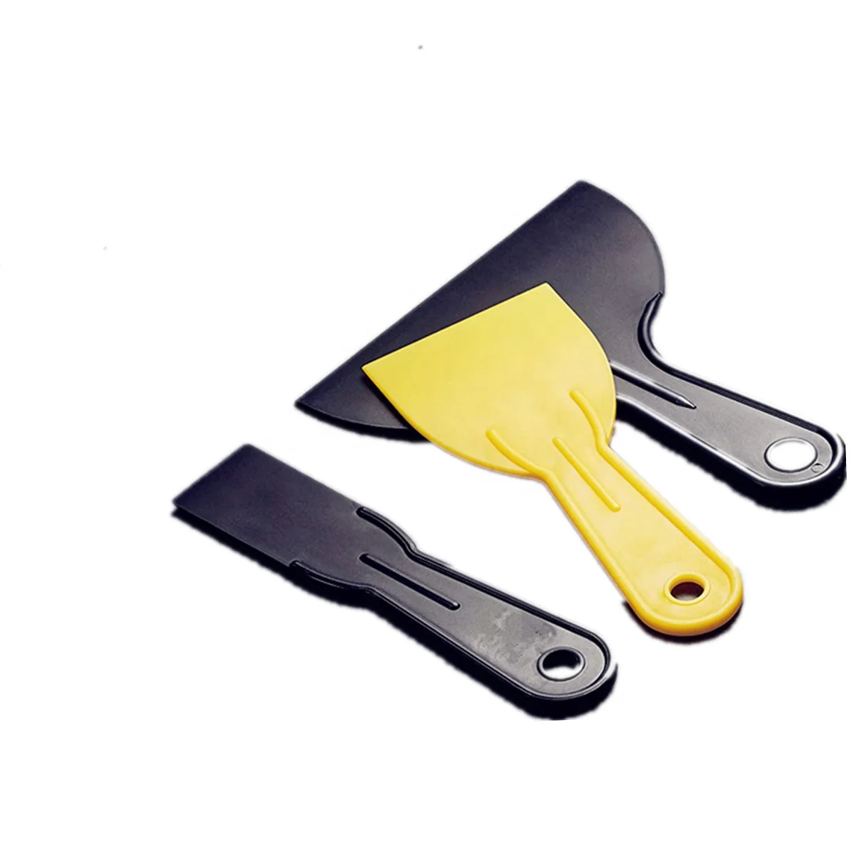 2pcs 2in+6in Putty Knifives, Flexible Plastic Paint Scraper Tool