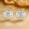Boucles d'oreilles diamant blanc