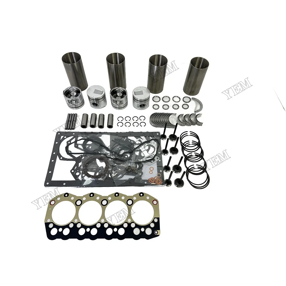S4S Engine Overhaul Rebuild Kit with Valve Kit Piston Number 825 830 for CAT Engine 3044 3044C 3044CT for Mitsubishi S4S Engine