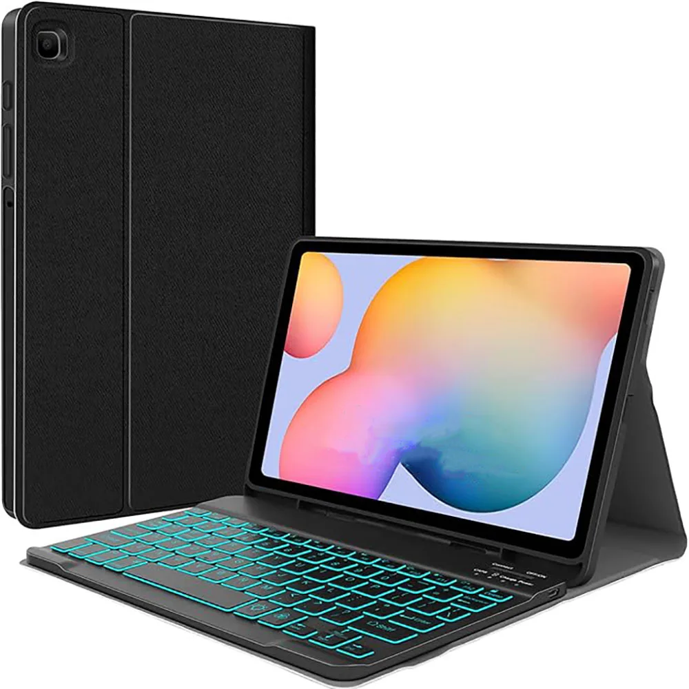 Laudtec Customizable Anti-Drop Bluetooth Connection Case For Samsung Galaxy Tab S Series Backlit Keyboard Tablet Case