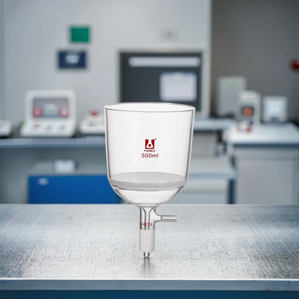 500ml Borosilicate Glass Lab Glassware Buchner Filter Funnel Sintered Funnel with Inner Joint