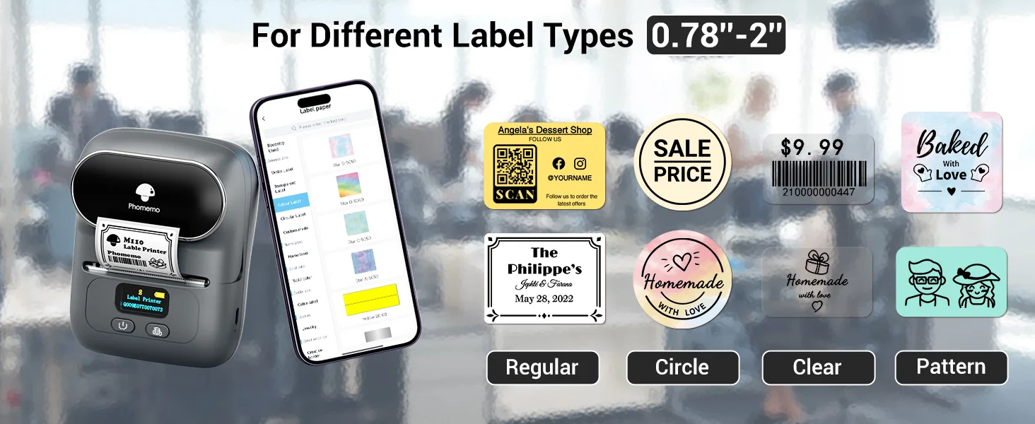 Inkless Sticker Printer Phomemo M110 With Label Paper Barcode Label ...