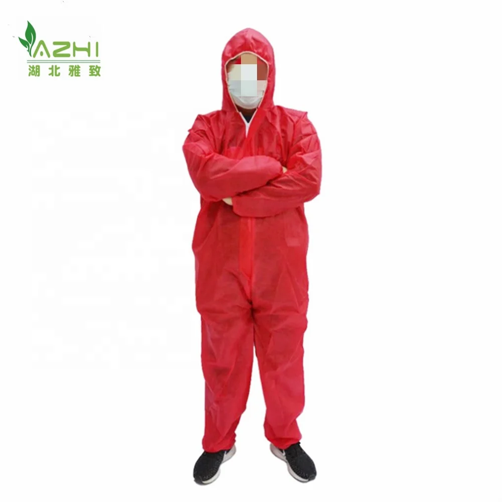 hooded coveralls red