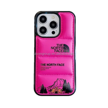 New Creative North Face Mobile Phone Case for iPhone 16 15 14 Pro Max Custom Puffer Phone Cover for iPhone 13 12 11