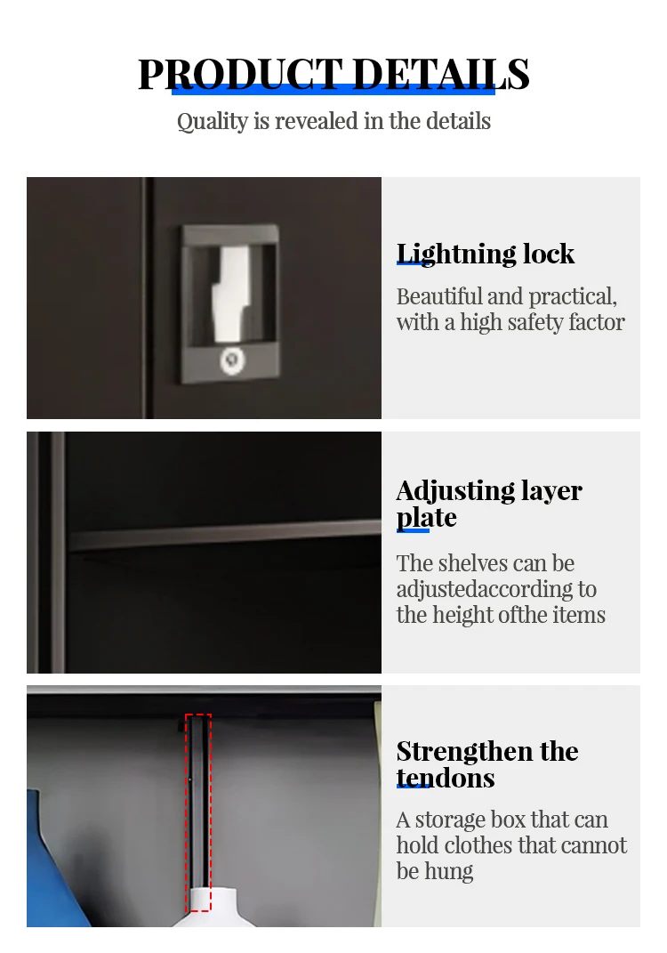 Metal Garage Storage Cabinet Modern Metal File Cabinet Office Black Steel 2 Door Filing Cabinets for Storage manufacture