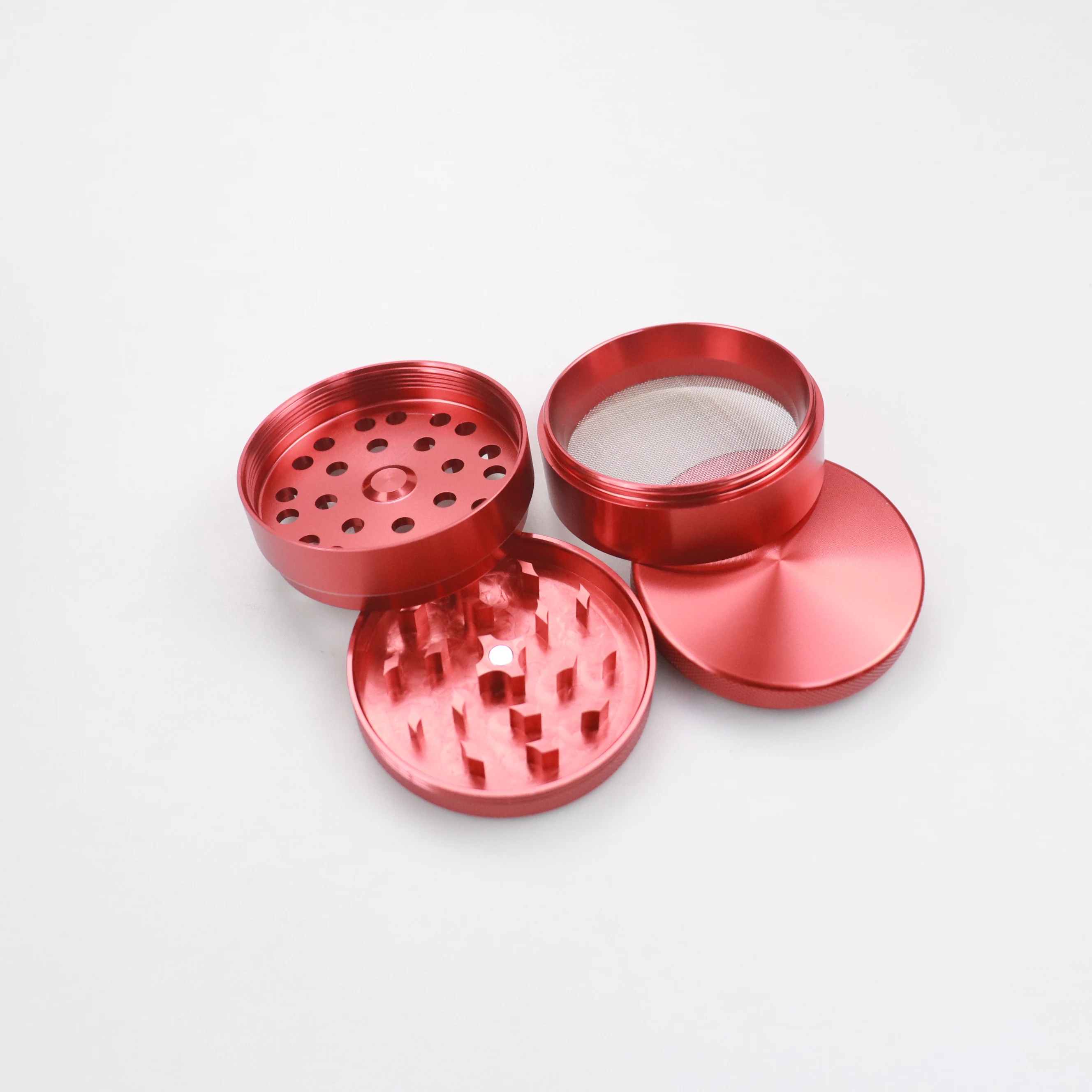 Factory 40mm 4 Layers Metal Grinder Customized Spice Crusher Aluminum