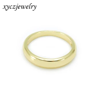 Simple jewelry ins tide 18k gold-plated plain ring niche exquisite ladies ring tail ring