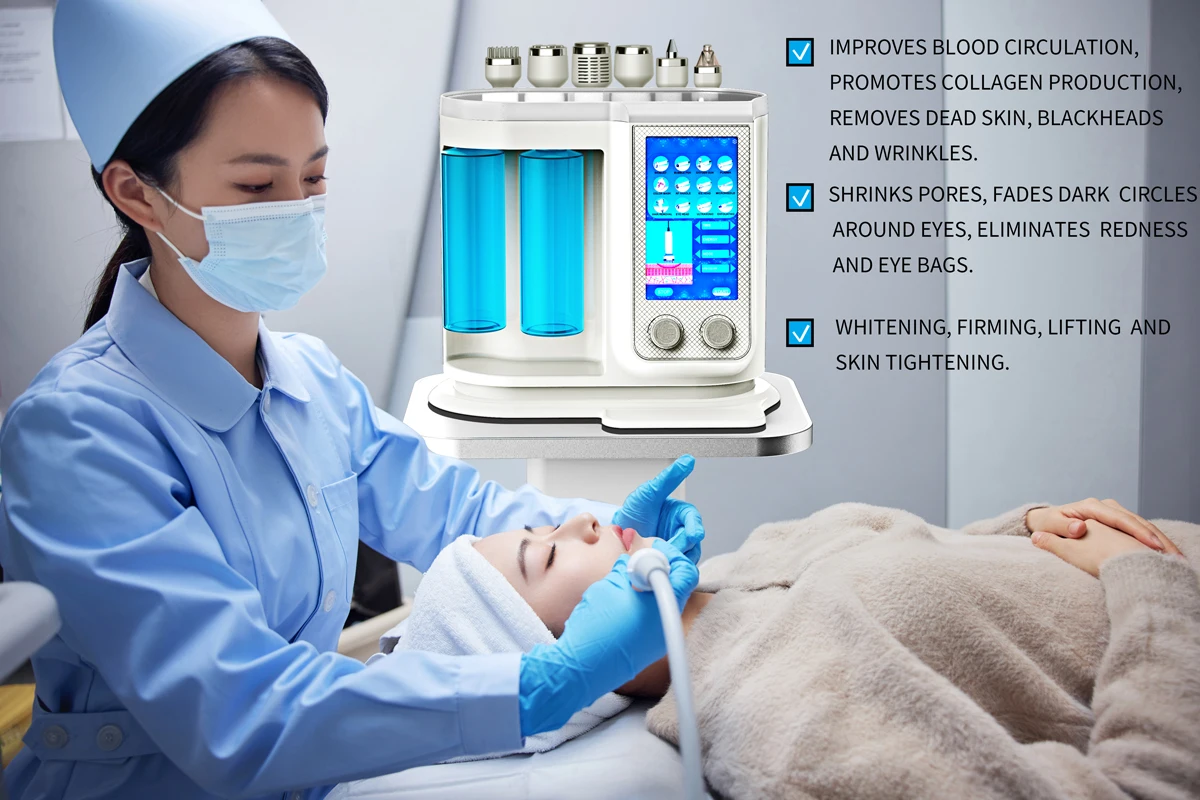 Portable Hydro Machine Water Dermabrasion H2o2 7 In 1 Hydrodermabrasion ...