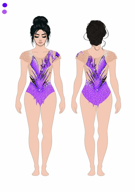 Elegant Pink Rhythmic Gymnastic Leotard Luxury Performance Uniform Printed Design Comfortable Ballroom Dress for Stage Displays