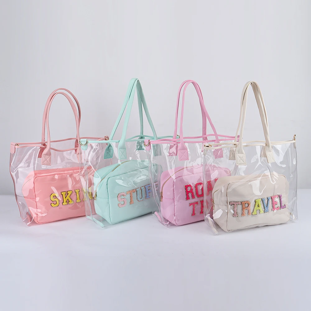 Beach print PVC tote bag∴ DHgate.com:Large Transparent Tote Bag - Womens PVC Laser