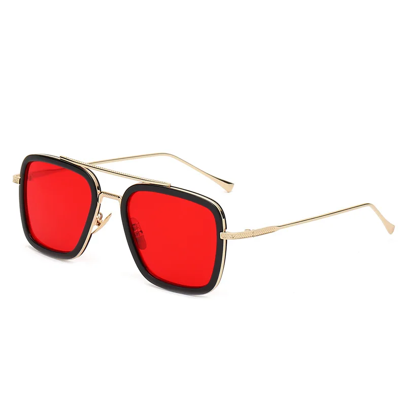 Spider Man Edith Bril, Metalen Frame voor Vrouwen Zonnebril Klassieke Downey Iron Man Tony Stark tinten, Gratis brillendoos en stoffen zakje., Blue2