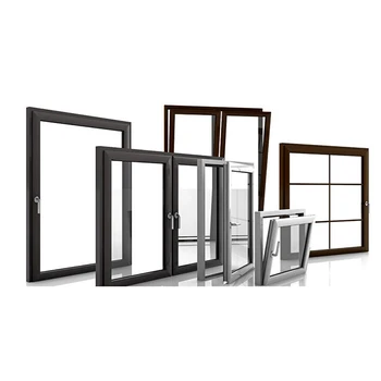 High Quality Windproof Vertical Aluminum Windows Heat Insulation Aluminium Casement Door