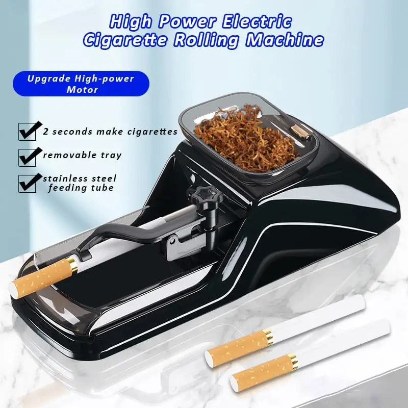 electric filter cigarette Funthy Rolling Machine for Filtered Cigarettes, Tobacco Rolling Machine with Automatic Injector, Mini Cigarette Roller Maker -Rot : Health & Household New 8/6.5mm Small Automatic Roll