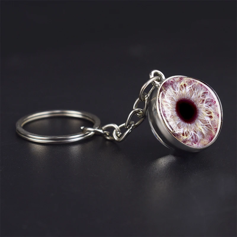 Luminous Eye Keyring Iris Glass Ball  Pendant Creative Jewelry Glows in the Dark Eyeball Keychain