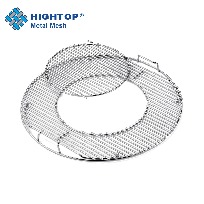 Round Stainless Steel Barbecue Welded Rotating Bbq Grill Mesh Grate