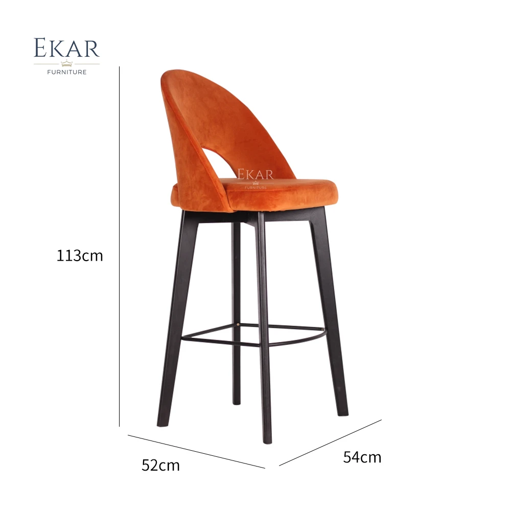 Sales Wholesales Modern Style Home Bar Restaurant Furniture Fabric Bar Chair supplier