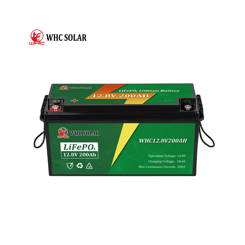WHC Solar Panel With Battery Lifepo4 12V 48V  60V 100Ah 200Ah Lithium Iron Phosphate Battery