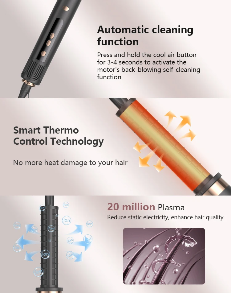 MESKY Ionic Technology 1200w Fast Drying and Lightweight Design Foldable Hot Air Styling Brush factory