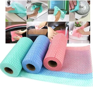 Durable Disposable Thickened Non-Woven Cleaning Cloths Multi-Purpose Kitchen Dish Paper Towels for Household Dry