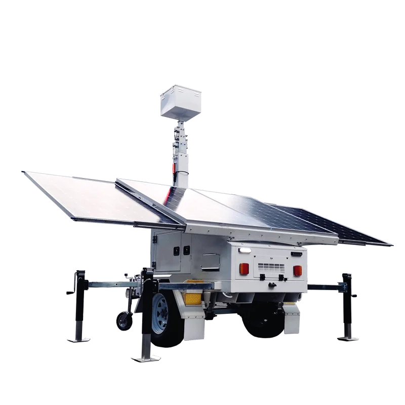 Portable Surveillance System Solution Mobile CCTV Trailer
