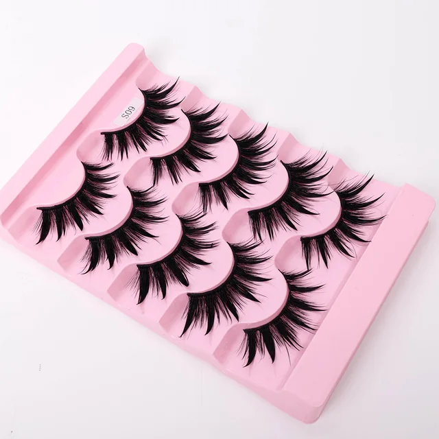 Beauty wet eyelashes wholesale 3D mink magnetic eyelashes 10 pcs natural Private label  false eyelashes