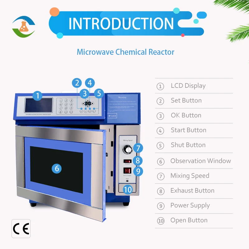 A Lab Chemical Synthesis Equipment Rapid Heating Microwave Chemical Reactor Price