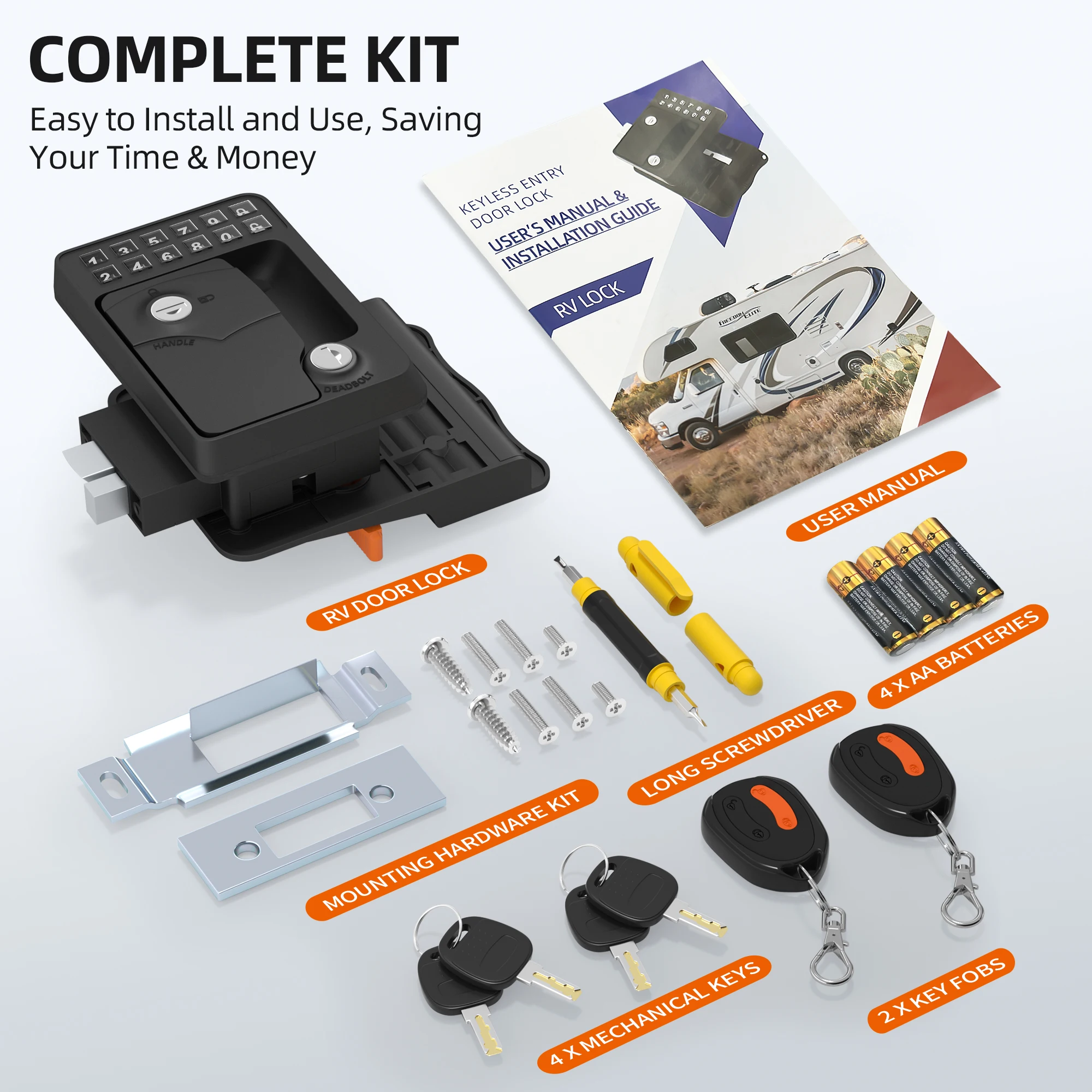 Kit Telecomando Universale Per Chiusura Centralizzata Auto – 12V, 3 Pulsanti Con Apertura Bagagliaio, Batteria Inclusa
