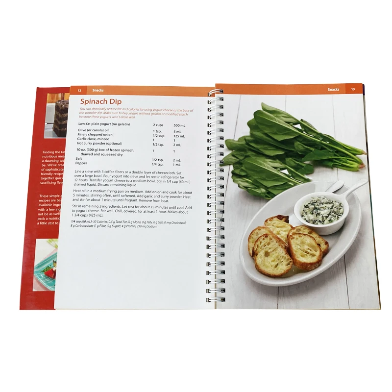 factory professional custom made printing paperback food book