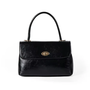 Autumn 2026 Korea Trend Crossbody Bags Glossy Leather Briefcase Young Trend Lock Flap Handbag for Women