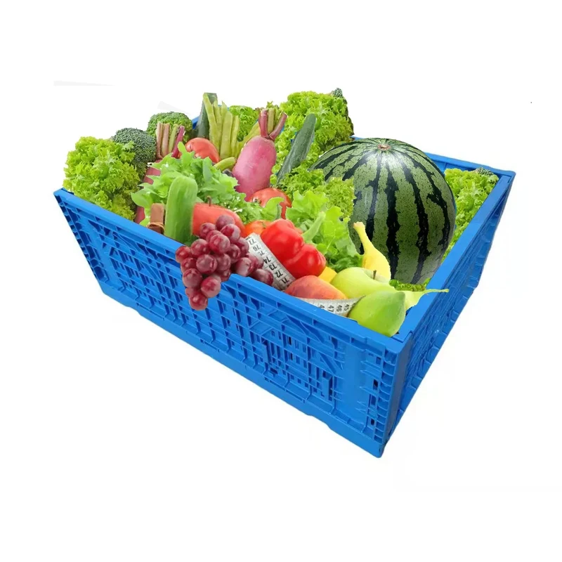 Big Plastic Storage Packaging Mesh Style Harvest Plastic Vegetables Crate Plastic Basket