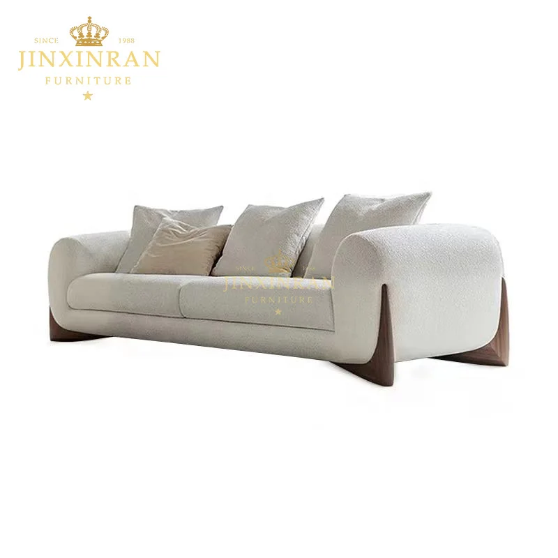 Minimalist Style Modern Simple Luxury Small Couch Living Room Sofa Cashmere White Sofa