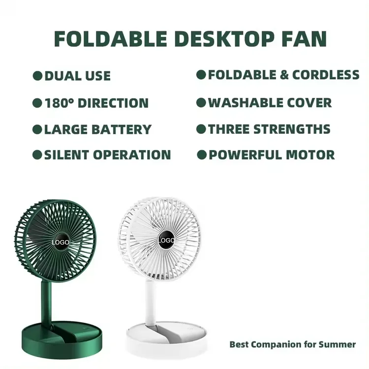 Folding Portable Fan USB Rechargeable Telescopic Fans