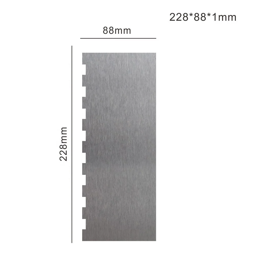 AK бесплатный образец Пользовательский логотип украшения расческа Кондитерские инструменты для выпечки кухонная утварь скребок торта из нержавеющей стали