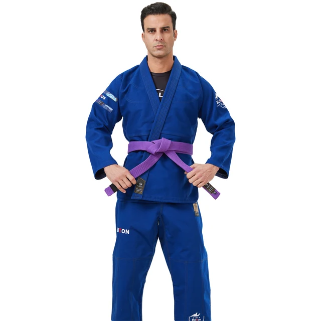 Custom Blue Pearl Weave BJJ Gi Sublimated Jiu-Jitsu Sports Suit for Adults OEM Judo Martial Arts Wear