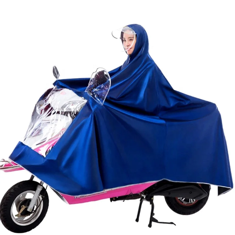 PVC Leather Two Person Poncho Raincoat Rain Coat  Rainwear for Motorbike