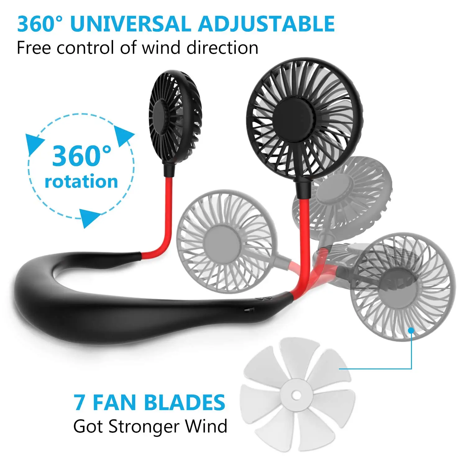 Перезаряжаемый спортивный вентилятор 360