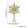 Stella superiore dell'albero del fiocco di neve del sole dorato