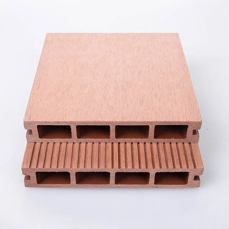 20ft Container 3D Deep Embossing Double Sided Wood Plastic Composite Patio Deck Tiles Flooring