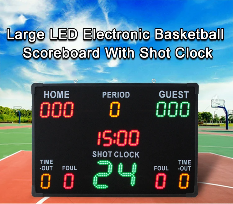 Cp043 Large Led Score Display Board 24s Countdown Digital Basketball