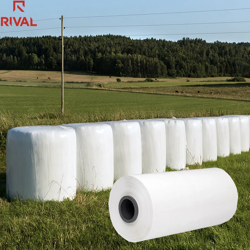 Agriculture Grass Wrap White/Black/Green 25Micron Supply UV Resistance Silage Wrap Film