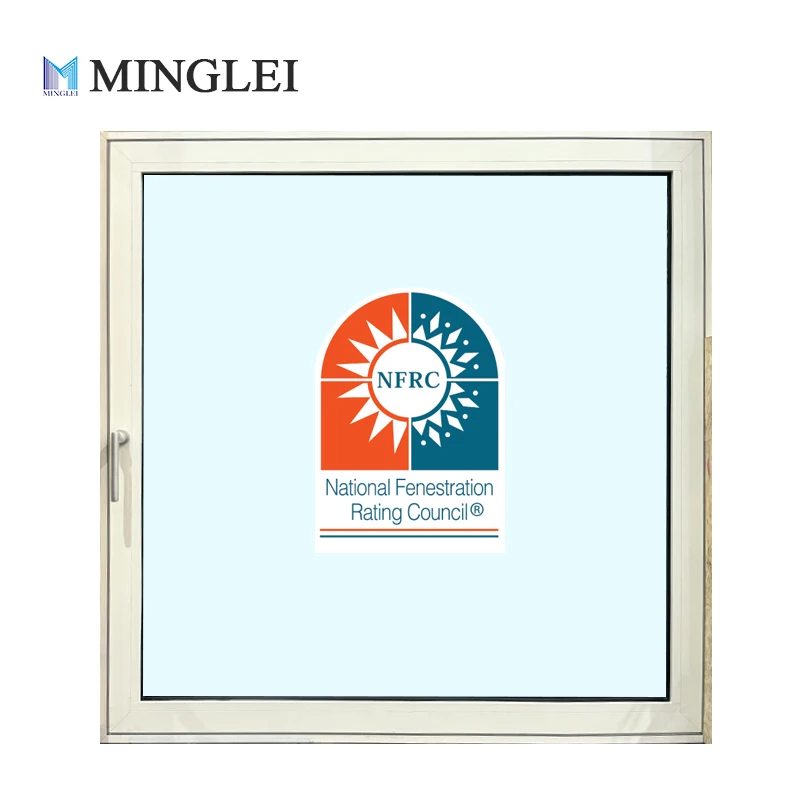 Minglei Ny Design Termisk Brud Aluminiumvinduer Slank Ramme Design med Triple Low E Glased Hæld og Sving Vindue