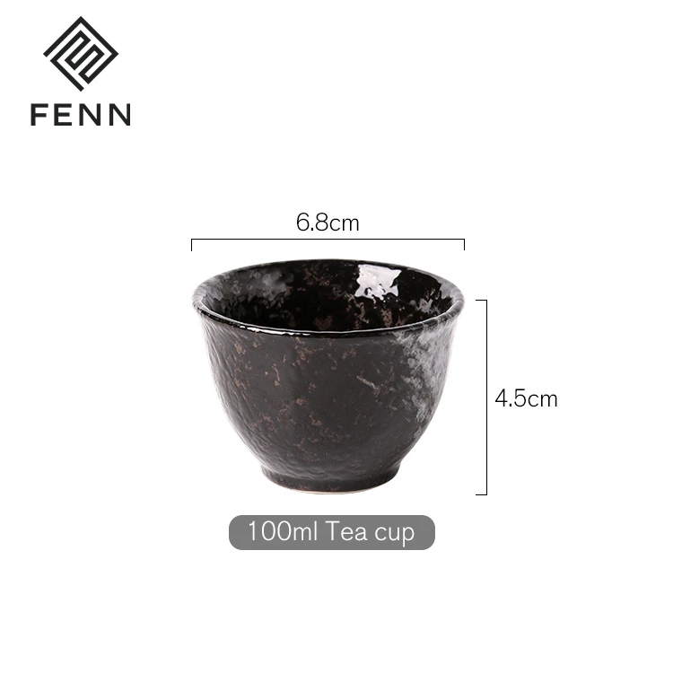 product fenn wholesale restaurant used vintage black japanese porcelain custom tea set tea pot sets with tea cup for hotel-57