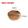 Pieza redonda de madera de nogal, 15*4,5 cm