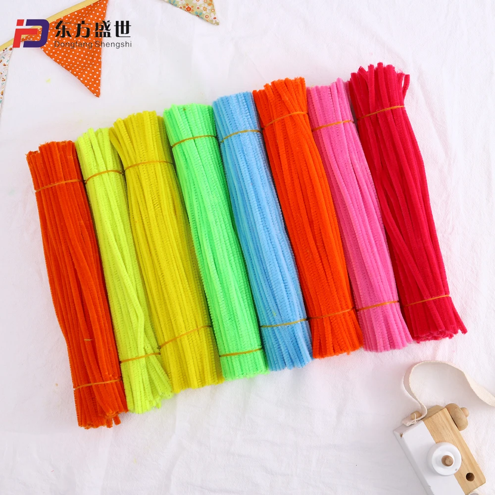1 Set Pipe Cleaners Crafts Flexible Bendable Wire Chenille Stems DIY Tulip  Bouquet Making Kit Kids